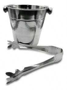 TendenciaSet De Cubeta Bar Para Hielos Con Pinzas Para Hielo PlateadoCalidad premium - Plateado - Ver 2