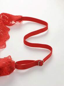 2 Sets Of 4pcs European & American Style Lace Deep V-Neck Camisole Set, Detachable Lining, Wireless - Multicolor - View 5