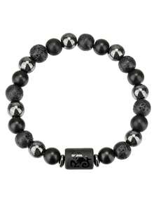 12 Zodiac Signs Natural Volcanic Stone Black Vintage Bracelet, Handmade Couple Bracelet Wholesale - Bracelet - View 6