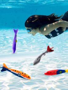 Colorful Diving Rings, Fun Underwater Pool Toys, Suitable For Diving Training And Salvage, Orange, Green, Blue, Yellow, Swimming Pool Toys, Pool Accessories, Pool Party - Multicolor - View 2