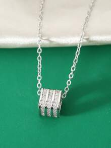 Women's Minimalist Fashion Waist Pendant Necklace With Rhinestone Inlay - Valentine's Day Gift Jewelry - Slim Waist Women's Necklace - View 4