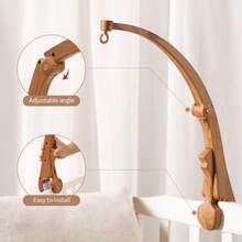 Vintage European Style Toy Storage & Decor Accessories, Multipurpose Convenient Movable Hanging Folding Bracket, Creative Wood Grain Design For Car, Bed Toy Decoration - Multicolor - View 7