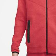 Nike Unisex Tech-Inspired Fleece Zip Hoodie & Jogger Outerwear For Men & Women Hoodi - Red Hoodie - 查看 6