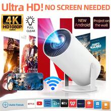 HUASHIJIE 4k Home Ultra HD 5G Projector Multi Functional Immersive Home Cinema, Supports WiFi Connection To Android Apple Phone, Directly Projected White Wall Projector Home KTV Gaming Online Course Bedroom Dormitory, Supports HD Interface, USB Interface Connection, Built In Android System Massive Application Download, Built In Sound System, Outdoor Projection, Christmas And Valentine's Day Gifts - 查看 2