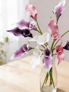 5pcs High Quality Artificial Calla Lily Flowers Home Decor, Living Room Floral Decoration, Fake Flowers Garden Party Decor, Artificial Flower & Plant, Suitable For Valentine's Day Gift, Birthday Party, Wedding Decoration, Bouquet Making, Spring Festival Decor - Multicolor - View 2