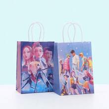 开斋节跨境热销女巫狩猎队主题礼品包装袋，牛皮纸袋印有卡通图案，适合节日派对、家庭聚会、嘉年华等场合，是节日必备，也适合各种派对和活动作为纪念品。 - 彩色 - 查看 8