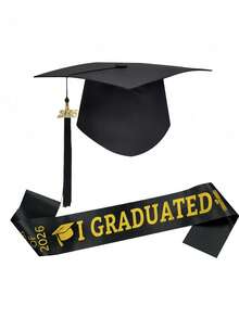 2026 Graduation Sash And Tassel Cap, One Size Fits Most, Perfect For Graduation Party - Multicolor - View 16