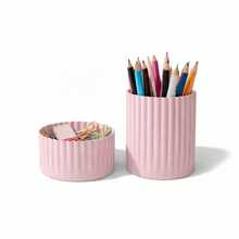 Multipurpose Desk Organizer For Trinkets, Pencils, Pens, Makeup - Baby Pink - View 3
