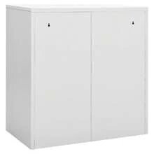 vidaXL Armoires à casiers 2 pcs Gris clair et bleu 90x45x92,5 cm Acier - Bleu azur - Voir 5