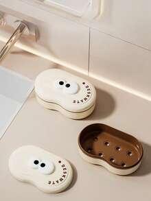 1个旅行皂盒 - 带盖防水密封皂盒 - 适合旅行和商务用途 - 白色 - 查看 2