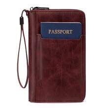 Best Seller Slim Passport Wallet Multi-Slot ID Card Boarding Pass Holder,RFID Blocking Passport Holder Multi-Card Slots Slim Travel Document Organizer For Women/Men - Multicolor - View 14