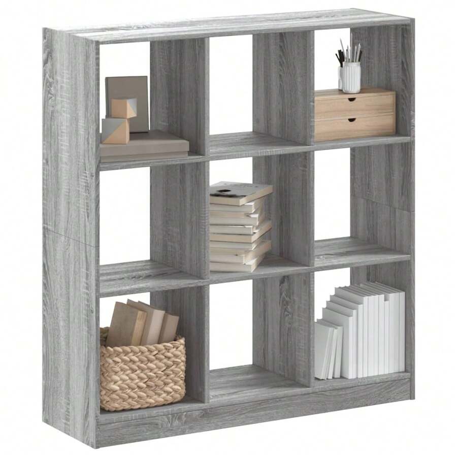 Bibliothèque VidaXL Sonoma Gris 102x32x108 cm en bois d'ingénierie - Gris - Voir 1