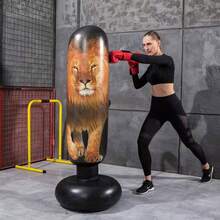 1pc Inflatable Punching Bag, Suitable For Boxing Workout And Daily Stress Relief - Multicolor - View 2