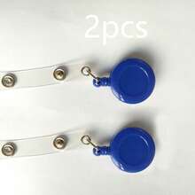 2pcs - Retractable ID Name Badge Holder Reel With Belt Clip, Office And School Accessories/Supplies, Great For Nurses, Teachers, Hospitals And Offices