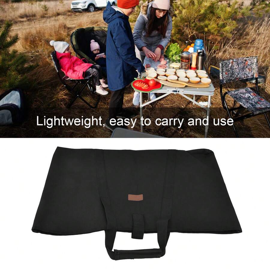 Foldable Storage Bag Made Of Waterproof Oxford Cloth With Sponge Padding. Black Multifunctional Carrying Bag For Outdoor Picnics And Travel. - Hitam - View 1