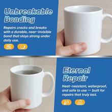 Super Ceramic Glue - Fast Curing High Strength Waterproof Adhesive For Porcelain, Ceramic Dishes, Vases