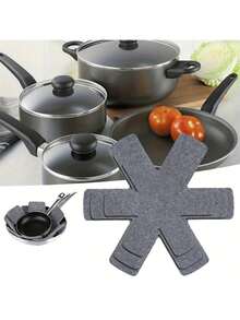 9/12pcs Stackable Non-Slip Pot Holders | Made Of Polyester Nonwoven Fabric, Scratch-Resistant, Effective Heat Insulation - Multicolor - View 3