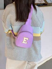 Super Cool Street Style DIY Versatile Fashion Handmade Letter Chest Bag, Mini Multi-Word Bag, Storage Bag, Suitable For Shopping, Gathering, Holiday Gift, Storage Pouch - Multicolor - View 8