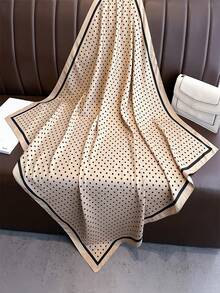 1pc Women's Fashion Breathable Multi-Functional Headband, Polka Dot Printed Silk-Like Scarf - Multicolor - View 2