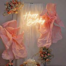 Adjustable Neon Light Birthday Party Wall Decor, LED Acrylic Lamp For Home, Room, Bar, Birthday Gift - Clear - View 7