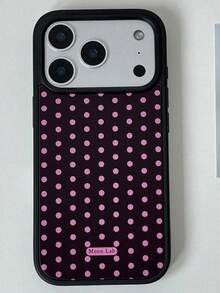 Simple Cute Pink Polka Dot Heart Stylish Phone Case Compatible With IPhone 17 Pro Max 17 Pro 17 16 Pro Max 16 Pro 16 15 Pro Max 15 Pro 15 14 Pro Max 14 Pro 14 13 Pro Max 13 Pro 13 12 Pro Max 12 Pro 12 11 Stylish Lovely Girl Shockproof Cover Gift - Pink Polka Dots - View 4
