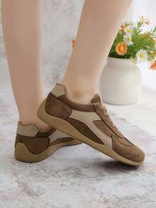 2025新款女士复古德国训练鞋、休闲运动鞋、学生时尚运动鞋 - 灰色 - 查看 5