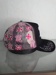 hats gorra maestro shifu AB'z Gorra Unitalla con Detalles de Grafiti y Espinas para Estilo Único y Versátil Diseño Moderno y Casual - Negro - Ver 8