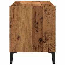 vidaXL Armoire à disques vieux bois 84,5x38x48 cm en ingénierie - Tabac - Voir 5