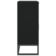 Buffet vidaXL noir 60x30x75 cm en bois massif - Noir - Voir 6