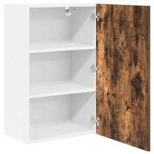vidaXL Armadio sospeso Chêne fumé et Blanc 50 x 31 x 80 cm - Castano - Visualizzare 5