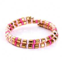 1条时尚奢华合金手链，适合女士佩戴，情侣手链，日常搭配，情人节、母亲节礼物、生日珠宝礼物 - 款式 1 - 查看 11