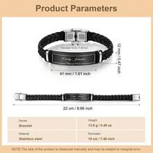 Bộ 2 vòng tay đôi hình trái tim từ tính tối giản, vòng tay đôi phù hợp, quà Giáng sinh, dành cho các cặp đôi/bạn trai/bạn bè/cha, quà Giáng sinh cá nhân hóa. - màu đen - Xem 4