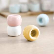2PCS Sleek Ceramics Toothbrush Holder Stand Handmade Multi-Function Toothbrush Stand Waterproof For Bathroom And Countertops Pink - Hồng - Xem 5