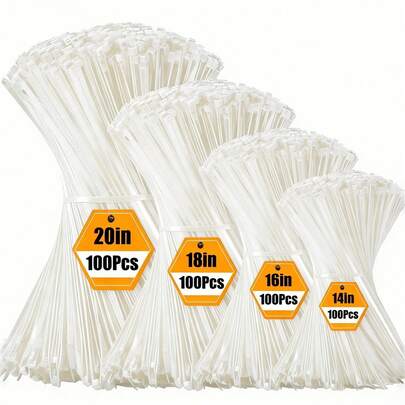 100根黑色扎带，多种尺寸可选。超强拉力，可达50磅，抗紫外线，适用于室内外环境（家庭办公室、花园、工作场所、线缆管理）。自锁式，男士工具，工作工具，男士礼品。