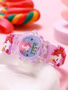 Stylish And Exquisite Cartoon Unicorn LED Light-Up Electronic Device, Suitable For Birthdays, Gifts,  1 Piece/Set - Multicolor - View 6