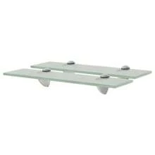 vidaXL Murales Étagères 2 pz Verre 40 x 20 cm 8 mm - Bianco - Visualizzare 1