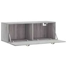 vidaXL Armario mural sonoma gris 100x36.5x35 cm ingeniería de madera - Gris - Ver 6
