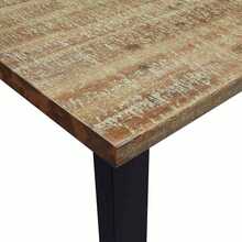 vidaXL Table à manger 150x90x75 cm bois d'acacia massif - Tabac - Voir 7
