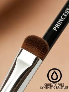 Princess Rose's New 4-Piece Set Of Eyelid Brushes For Flattening The Head, Reaching Down To The Lower Part Of The Eyelid To Enhance The Details Of The Eyes. It Is A Brush For Applying Eye Shadow, A Precise Tool For Enhancing Eye Highlights, And A Powerful Tool For Creating Full And Prominent Eyelids As Well As Clear Eye Sockets. - Black - View 4