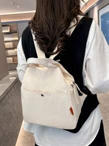 多隔层防盗尼龙双肩包，女士钱包，多功能时尚日用包，多口袋轻便旅行包，大容量简约书包，便捷书包，适合学生、护士、教师、商务人士、旅行度假、商务出行、日常通勤、购物、办公、约会、徒步、训练、工作、生日礼物、节日礼物、背包 - 彩色 - 查看 11