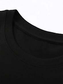 Disney Mickey Mouse Men's T-Shirt-White Summer Short-Sleeved T-Shirt, Letter Design, Breathable Round Neck, Adult Loose C-Shirt, Fan Products, Playful Design, Machine Wash. - Black - View 3