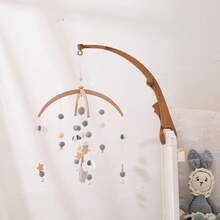 Vintage European Style Toy Storage & Decor Accessories, Multipurpose Convenient Movable Hanging Folding Bracket, Creative Wood Grain Design For Car, Bed Toy Decoration - Multicolor - View 2