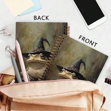 Nvucamd Gothic Frog Spiral Notebook, Witchy Moody Frog Journal Notebook, Witchy Frogs Themed Journaling Notebooks, Gothic Halloween Frogs Gifts Office Supplies, 5.5x8.3Inch - Frog - 查看 6