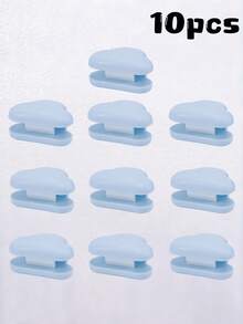 1/3/6/10pcs Japanese Toothpaste Squeezer - Wallmount Toothpaste Dispenser And Storage Tool, Bathroom Wall Hook, Shower Caddy - Baby Blue - View 9