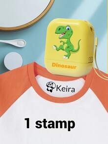 1pc Stamp + 100pcs Stickers, Customized Name Stamp, Waterproof Clothing Name Stamp For Kids, Personalized Cartoon Stamp, Cartoon Signature Stamp, Customizable Stamp For Kids, Student Stationery Gift, Birthday Gift, Cute, Back To School Supplies - Style a - View 18