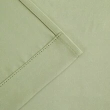 Beige 80% Blackout Curtains With Sheer Overlay, Double Layer Thermal Insulated Window Panels, 63 Inch, Living Room And Bedroom, Beige Drapes With Tiebacks, Grommet Top, 37 X 63 L X 2, Modern Home Decor - 鼠尾草綠 - 查看 6
