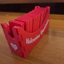 3D打印情人节多米诺骨牌套装：送给爱人的独特个性化礼物 - 紅白色 - 查看 5