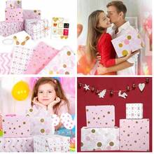 Papel de Regalo Cumpleaos, Envolver Regalos Decoracion, Lindo Papel de Regalo,70x50cm por Rollo, Impresin Colorida, con Cinta de Doble Cara, Cuerda, Etiquetas Papels para Navidad, cumpleaos, Halloween, decoracin para fiesta de boda (Colorido-yuan) - Colorido-yuan - Ver 10