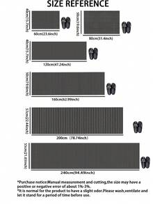 1pc Silica Gel Kitchen Mat, Pure Linen Woven Texture, Fabric Surface, Sponge Absorbent Middle Layer, Rubber Bottom, Easy To Clean, Suitable For Kitchen, Bathroom, Entryway, Laundry Room, Bedroom, Living Room, Approx. 3.5mm Thick, Can Be Trimmed To Size - Multicolor - View 3