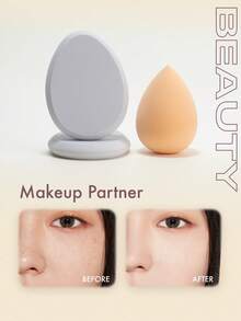 3pcs Reusable Dry & Wet Makeup Sponge Set, Soft Makeup Blender Applicator For Powder, Liquid, Setting Makeup, Suitable For Men And Women, Portable Daily & Travel Essential